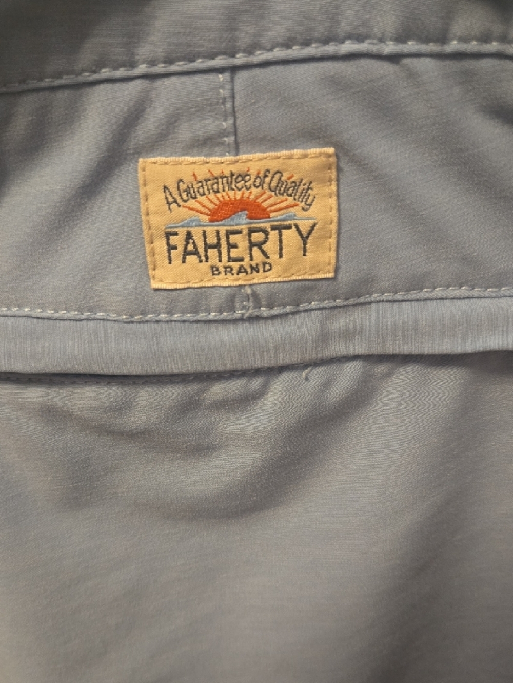 Faherty Light Blue Drawstring Athletic Shorts - Picture 7 of 8